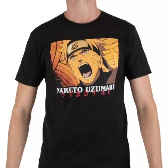 Naruto Shippuden Collection Other - Naruto Shippuden Graphic T-Shirt Mens Small Uzumaki Anime Manga Black S
